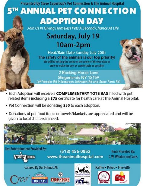 Dog adoption event taking place at Stuyvesant Plaza